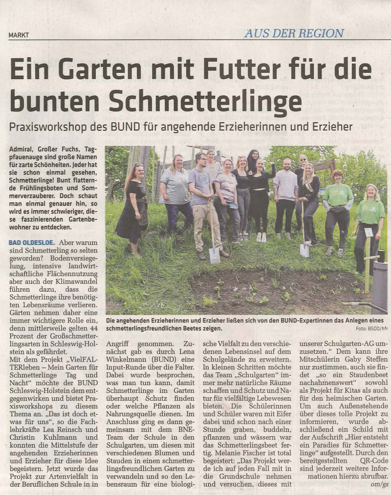 Ein Garten mit Futter für die bunten Schmetterlinge