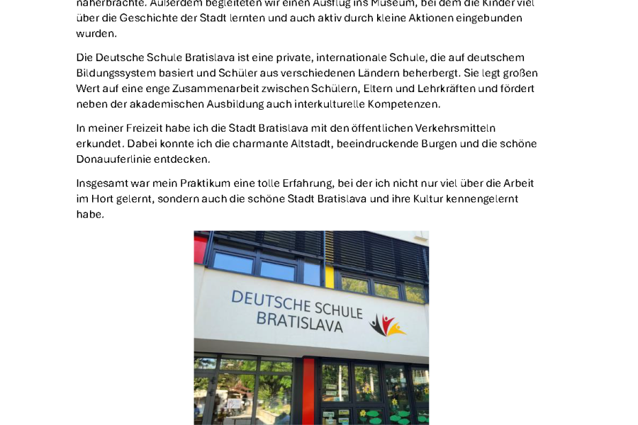 Praktikum in Europa - Schülerberichte Bild 5